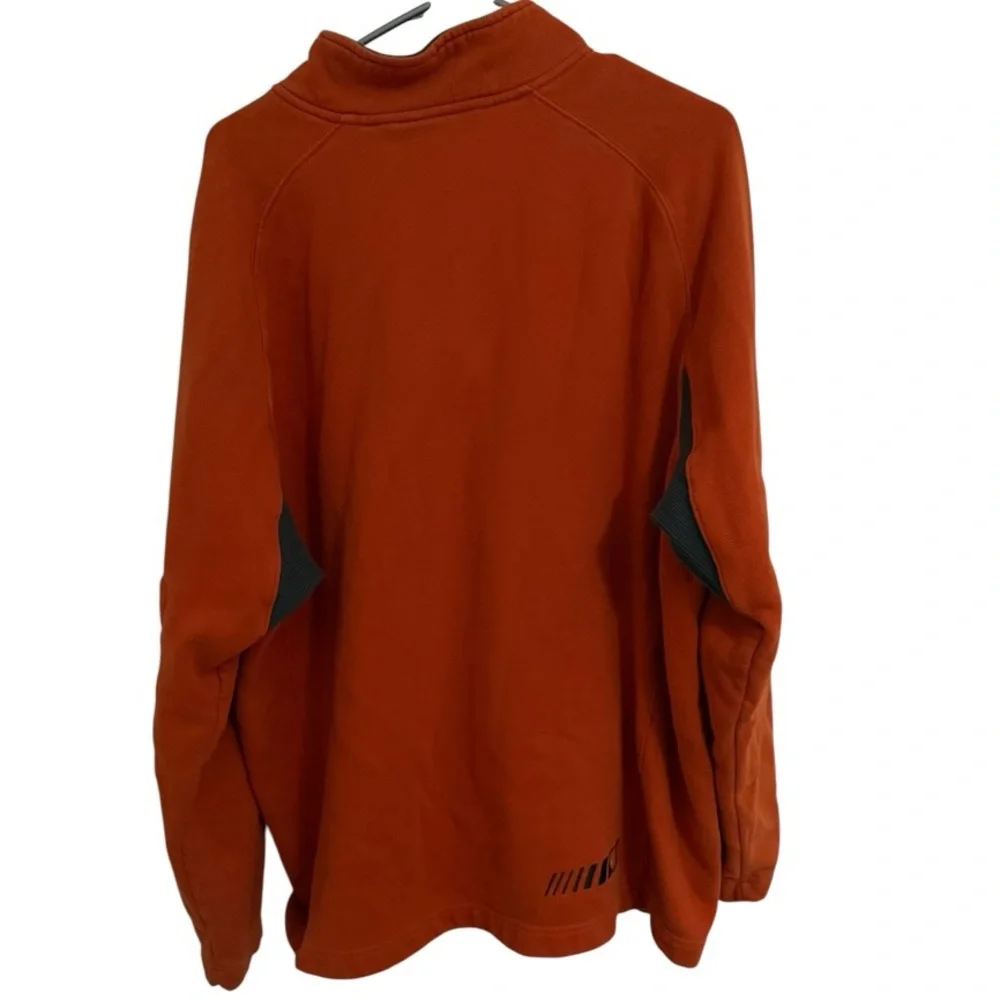Nike Vintage Y2K Burnt Orange One Quarter Zip Pullover Sweatshirt Swoosh Mens XL - Picture 5 of 7
